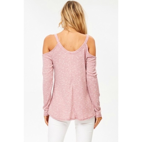 Ribbed Cold Shoulder Top - Picture 5 of 7